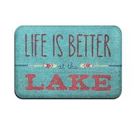 Life Is Better At Lake Door Mats Heavy Duty Floor Mats Washable Barrier Mat For Shoes Scraper Indoor Patios 40X60 Cm