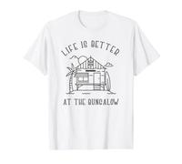 Life is Better At The Bungalow Vacation Summer Surfboard Tee Value Graphic T-Shirt