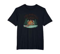 Life is Better at The Cabin Rustic Outdoors Retreat T-Shirt, Men's Big and Tall, Black, 2X Tall