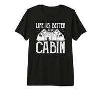 Life is Better At The Cabin Vintage Outdoors Family Premium T-Shirt