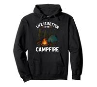 Life Is Better At The Campfire Camping Camper Camp Funny Pullover Hoodie