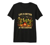 Life is Better At The Campfire Gnome Goblins Beer Camping Premium T-Shirt