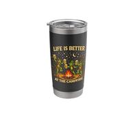 Life is Better At The Campfire Gnome Goblins Beer Camping Stainless Steel Insulated Tumbler