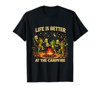 Life is Better At The Campfire Gnome Goblins Beer Camping T-Shirt