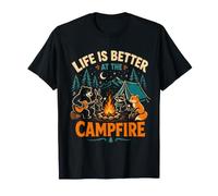 Life is Better AT THE Campfire Outdoor Adventure Campers T-Shirt