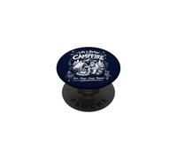 Life Is Better At The Campfire Vintage Bigfoot BBQ Camping PopSockets Adhesive PopGrip