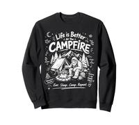 Life Is Better At The Campfire Vintage Bigfoot BBQ Camping Sweatshirt