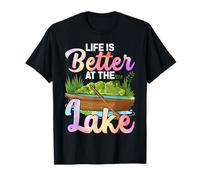 Life Is Better at The Lake Fishing Boating Lake Life Design T-Shirt