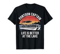 Life Is Better At The Lake Pontoon Captain Vacation T-Shirt