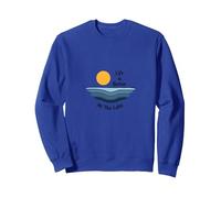 Life Is Better At The Lake Sunset Waves Vacation Sweatshirt, Adult Unisex, Royal Blue, S