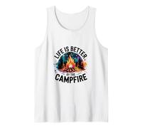 Life is Better by The Campfire Camping Lover Tank Top