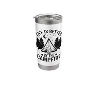 Life is Better By The Campfire Camping Outdoor Camper Hiking Stainless Steel Insulated Tumbler