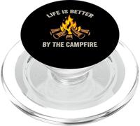 Life Is Better By The Campfire Funny Camping Outdoor Nature PopSockets PopGrip for MagSafe