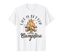 Life Is Better By The Campfire Happy Camper Camping Lover T-Shirt