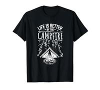 Life is Better By The Campfire Value Graphic T-Shirt, Men, Black, M