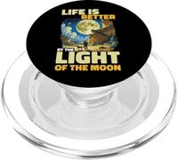 Life Is Better By The Light Of The Moon Hunting PopSockets PopGrip for MagSafe