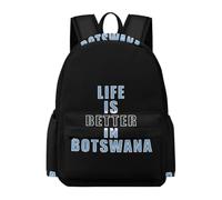 Life Is Better in Botswana Classic Backpack Adjustable Shoulder Bag Daypack