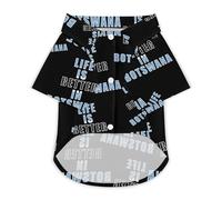 Life Is Better in Botswana Classic Dog Clothes Cat Shirt Puppy Costume Button Tshirt Summer