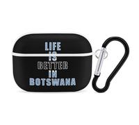 Life Is Better in Botswana Compatible with Airpod Pro Case Cover Skin with Keychain