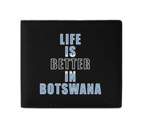 Life is Better in Botswana Mens Wallet Slim Leather Card Holder Bifold Wallets Front Pocket