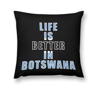 Life Is Better in Botswana Square Cushion Covers Throw Pillow Covers 18 "x18