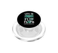 Life Is Better In Flip Flops Monterey Beach California PopSockets PopGrip for MagSafe