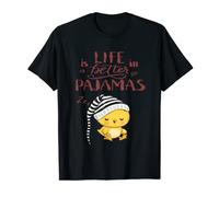 LIFE IS BETTER IN PAJAMAS TSHIRT BEDTIME TEE T-Shirt