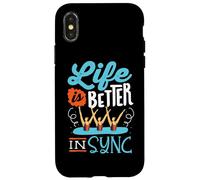 Life Is Better In Sync Synchronized Swimming Synchro Swimmer Case for iPhone X/XS
