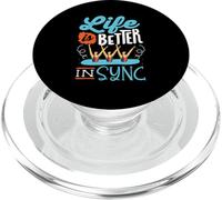 Life Is Better In Sync Synchronized Swimming Synchro Swimmer PopSockets PopGrip for MagSafe