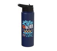 Life is Better in Sync Synchronized Swimming Synchro Swimmer Stainless Steel Insulated Water Bottle