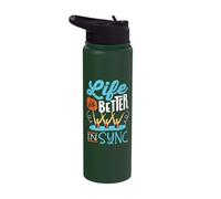 Life is Better in Sync Synchronized Swimming Synchro Swimmer Stainless Steel Insulated Water Bottle