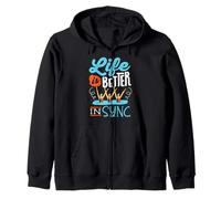 Life Is Better In Sync Synchronized Swimming Synchro Swimmer Zip Hoodie