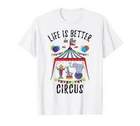 Life is Better in The Circus Kids Value Graphic T-Shirt, Men, White, S