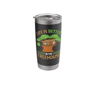Life is Better in The Treehouse Builder Carpenter Treehouse Stainless Steel Insulated Tumbler