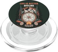 Life is Better Offline - Camping & Hiking Outdoors Nature PopSockets PopGrip for MagSafe