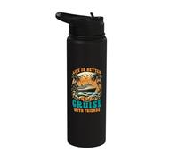 Life is Better On A Cruise with Friends Cruising Lover Stainless Steel Insulated Water Bottle