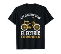Life is Better On an Electric Lowrider Vintage E-Bike Art T-Shirt
