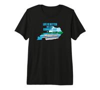 Life is Better On Lake Cumberland Kentucky Pontoon Premium T-Shirt
