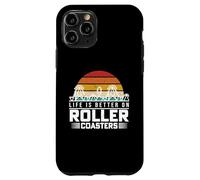 Life Is Better On Roller Coasters Retro Vintage Theme Park Case for iPhone 11 Pro