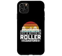 Life Is Better On Roller Coasters Retro Vintage Theme Park Case for iPhone 11 Pro Max