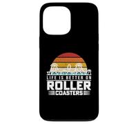 Life Is Better On Roller Coasters Retro Vintage Theme Park Case for iPhone 13 Pro Max