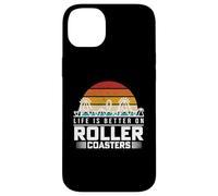 Life Is Better On Roller Coasters Retro Vintage Theme Park Case for iPhone 14 Plus