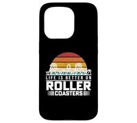 Life Is Better On Roller Coasters Retro Vintage Theme Park Case for iPhone 15 Pro
