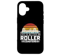 Life Is Better On Roller Coasters Retro Vintage Theme Park Case for iPhone 16