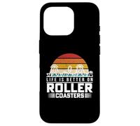 Life Is Better On Roller Coasters Retro Vintage Theme Park Case for iPhone 16 Pro