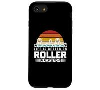 Life Is Better On Roller Coasters Retro Vintage Theme Park Case for iPhone SE (2020) / 7/8