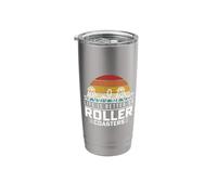 Life is Better On Roller Coasters Retro Vintage Theme Park Stainless Steel Insulated Tumbler