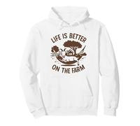 Life Is Better On The Farm - Homesteading Goat In Hammock Pullover Hoodie