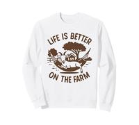 Life Is Better On The Farm - Homesteading Goat In Hammock Sweatshirt