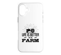 Life Is Better On The Farm Tractor Farmer Agriculture Case for iPhone 16 Plus